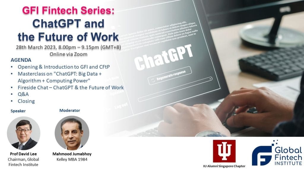 Online webinar co-organised by GFI and IU Alumni Singapore Chapter on ChatGPT and the Future of Work